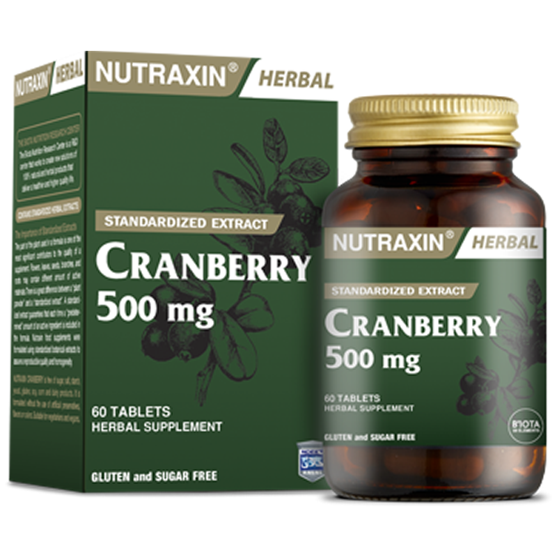 Cranberry 500 Mg 60 Tablet Nutraxin Vitamin & Multivitaminler 8680512627104